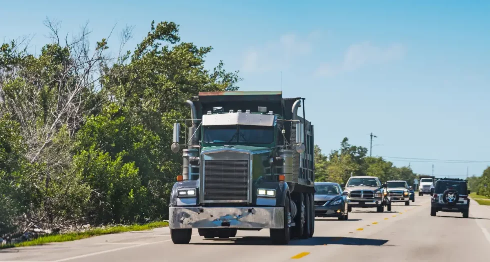 Driver with a Commercial Driver License in Florida driving a truck